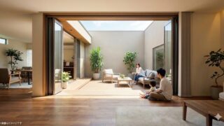 【コートハウス×フルオープンサッシ】プライバシーと開放感を両立する「後悔しない」間取りの秘訣