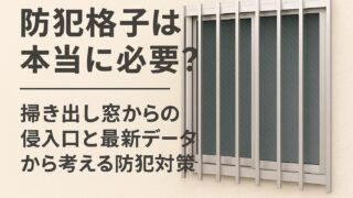 防犯格子は本当に必要?掃き出し窓からの侵入手口と最新データから考える防犯対策